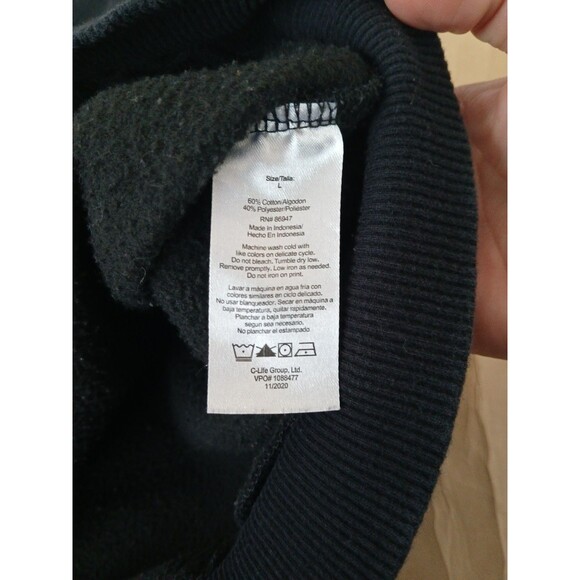 Nickelodeon Spongebob Squarepants Hoodie Sweatshirt Size L Black Bikini Bottom - Picture 6 of 7